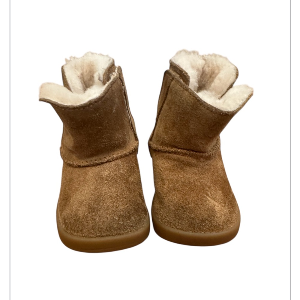 UGG baby Cozy Tan Suede Boots with Fur Lining